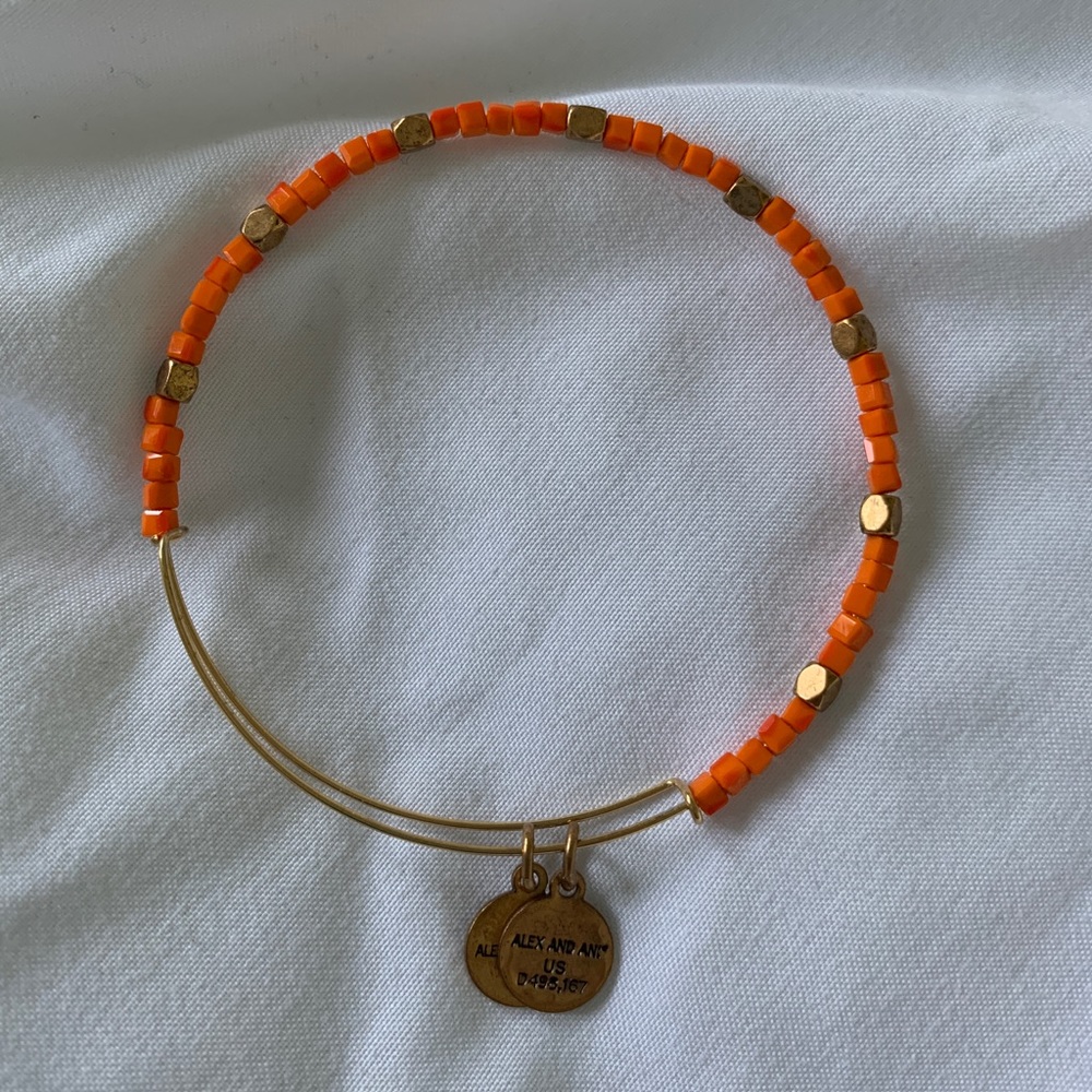 Alex and ani orange bracelet